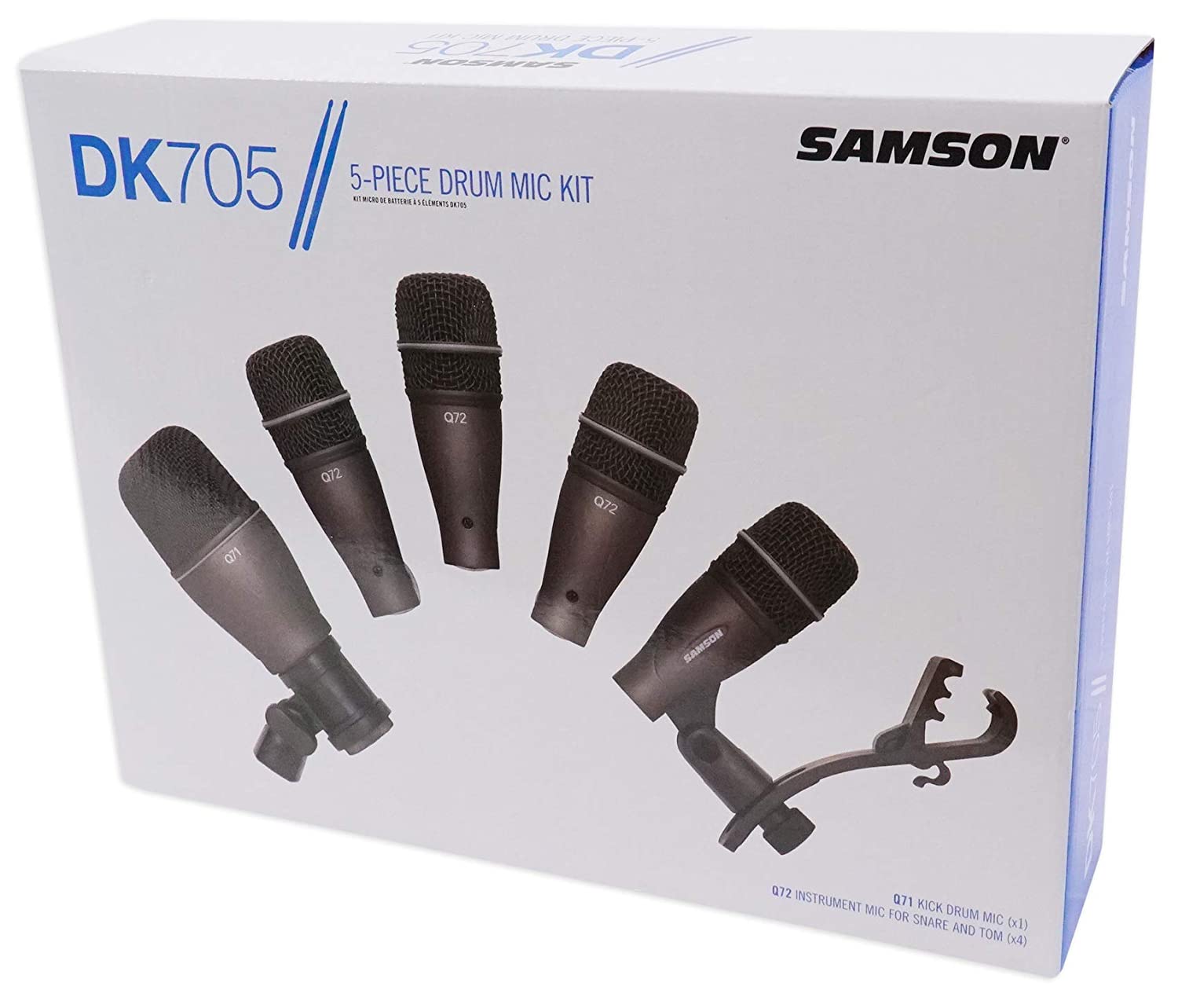 Samson - DK705 - Pack 5 microphones dynamiques pour batterie - en étui :  : Instruments de musique et Sono